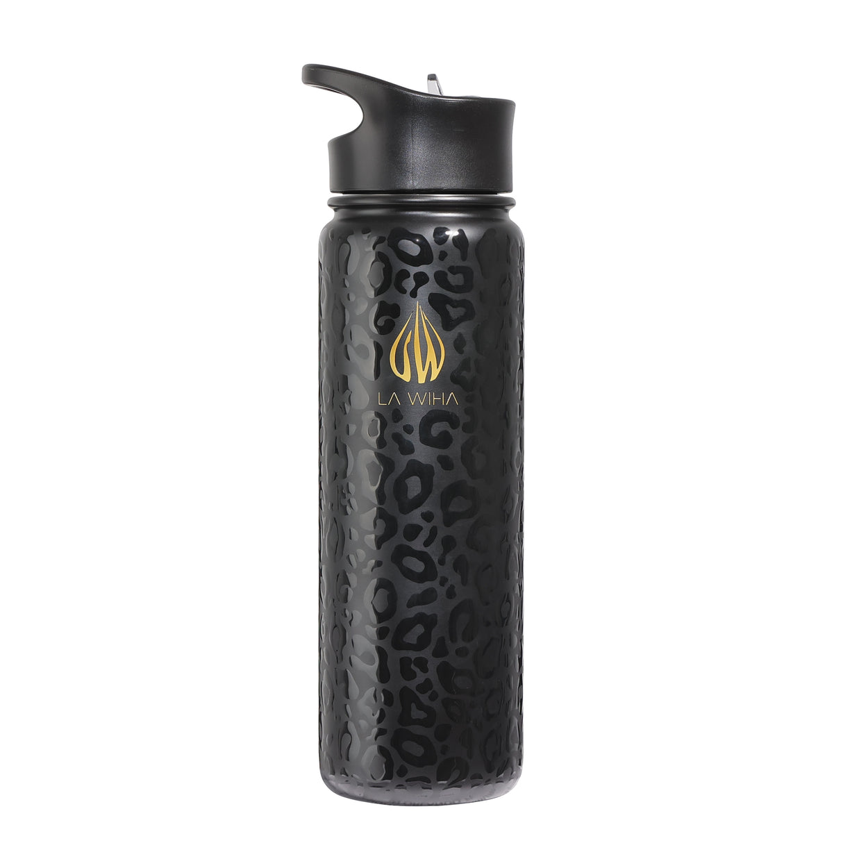 NOIR LEOPARD | 24OZ BOTTLE WITH STRAW LID