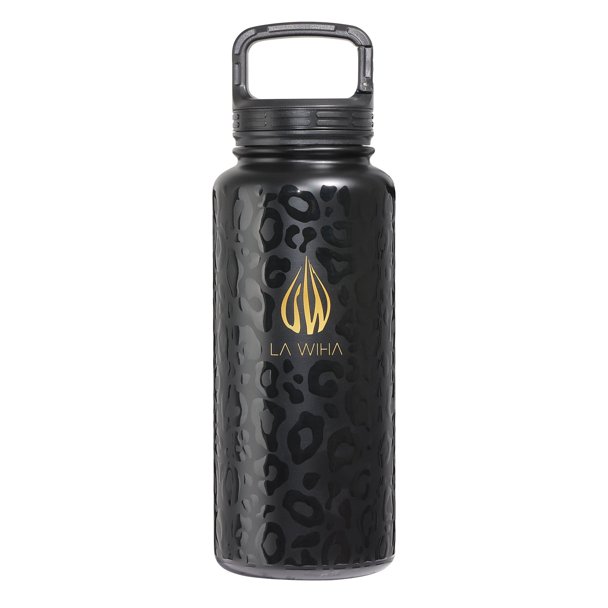 NOIR LEOPARD | 32OZ BOTTLE WITH CLIP CARABINER LID