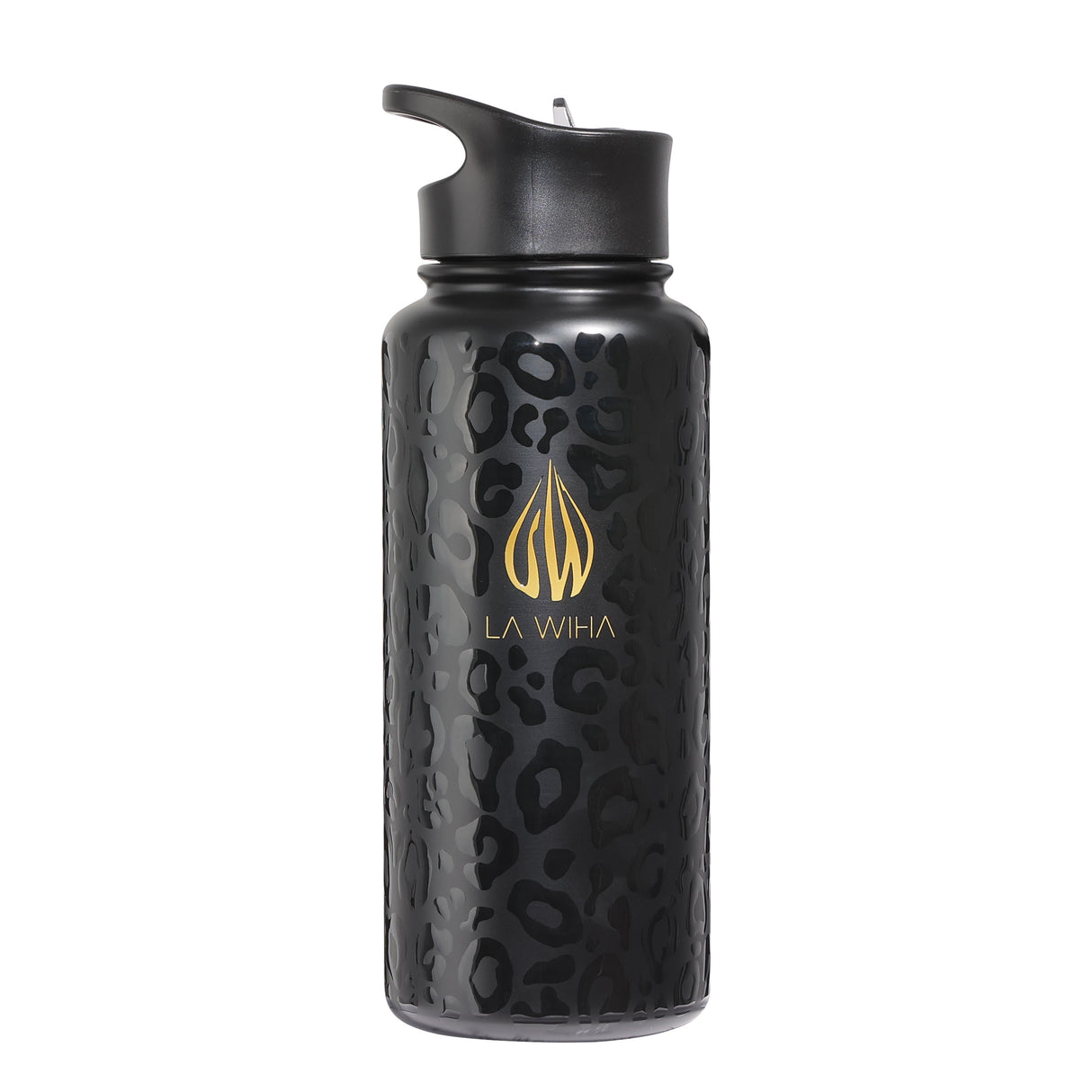 NOIR LEOPARD | 32OZ BOTTLE WITH STRAW LID