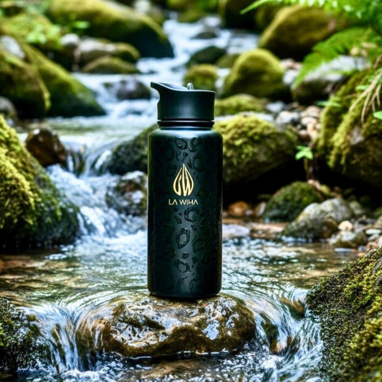 NOIR LEOPARD | 32OZ BOTTLE WITH STRAW LID