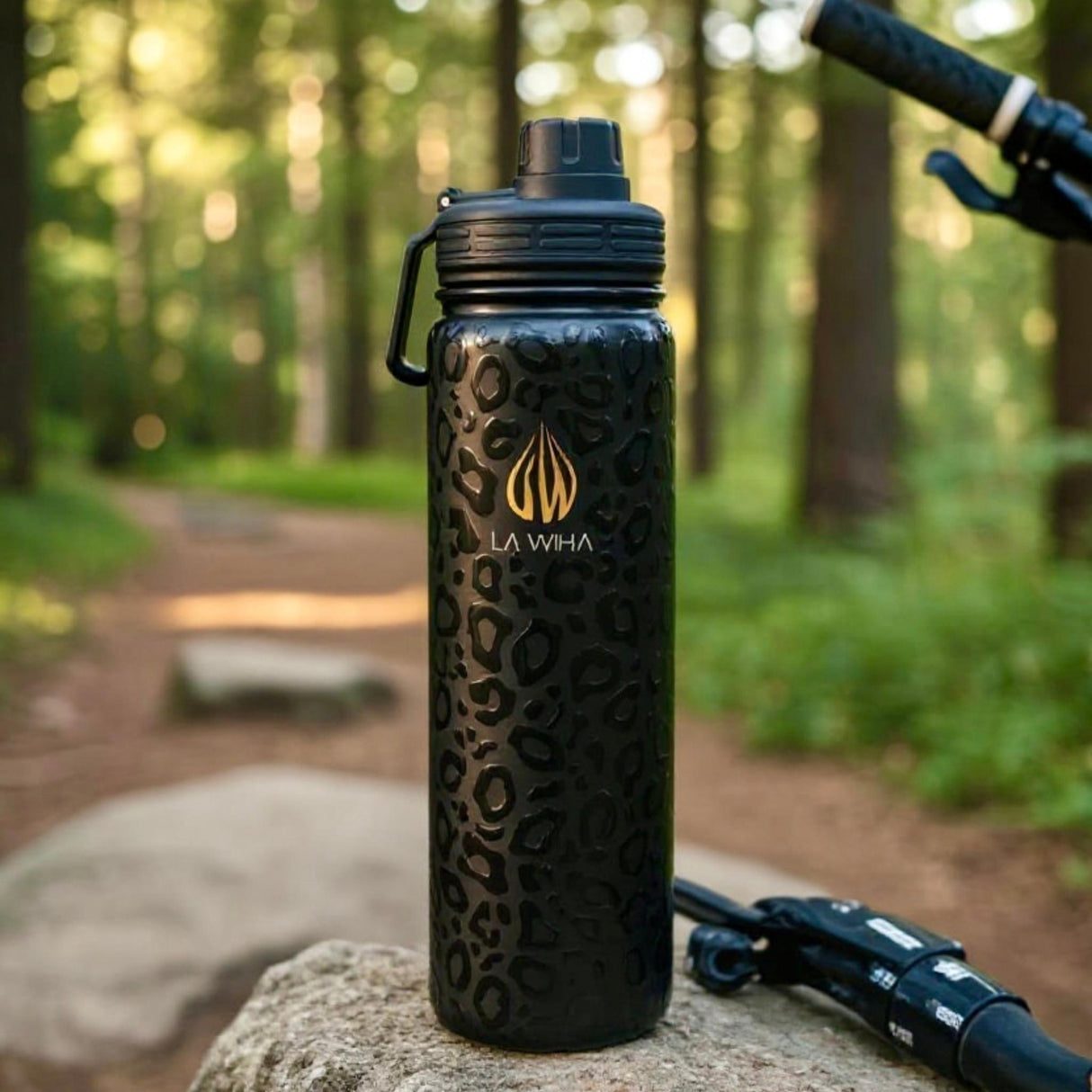 NOIR LEOPARD | 24OZ BOTTLE WITH SPORT LID