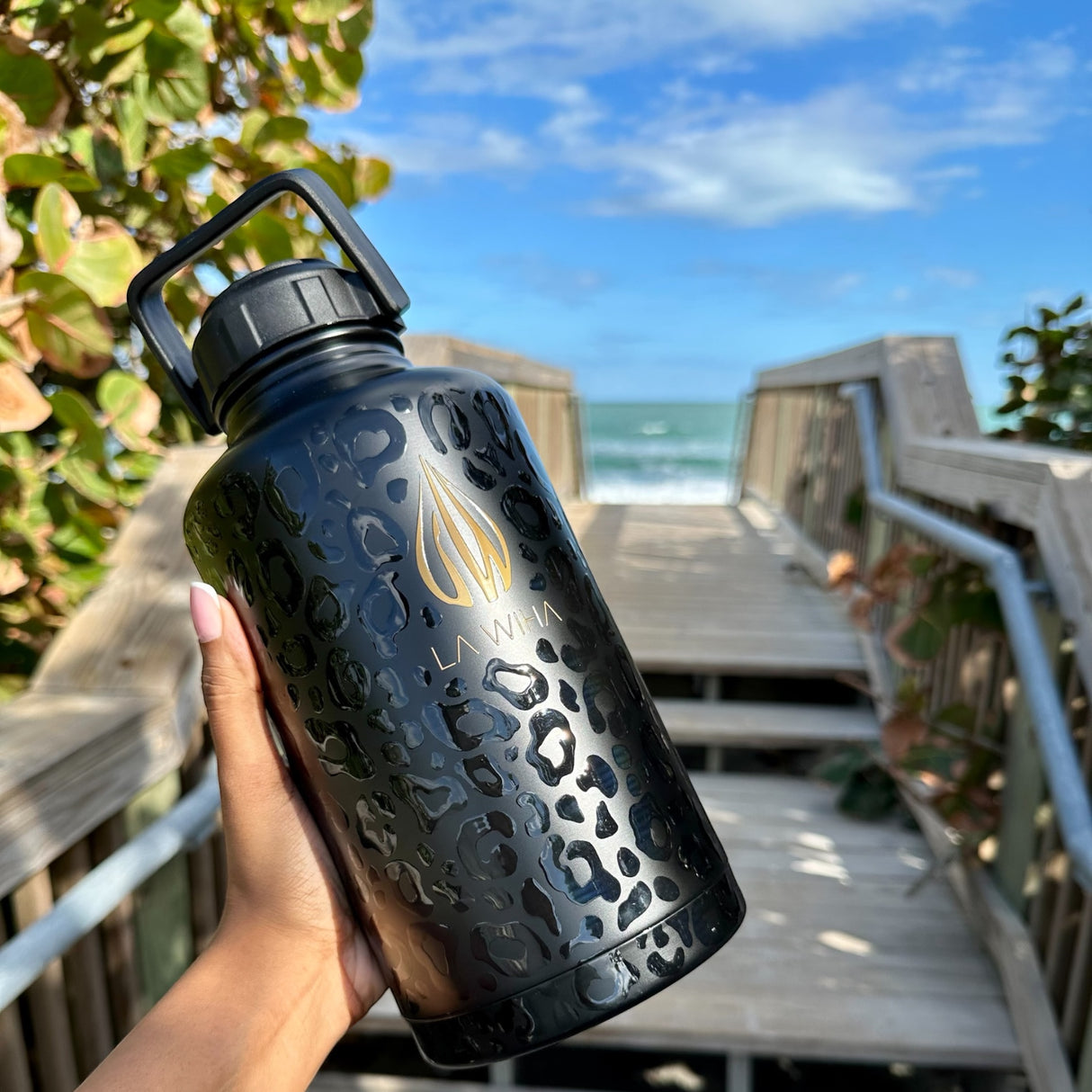 NOIR LEOPARD 64OZ | HALF GALLON BOTTLE WITH HANDLE LID