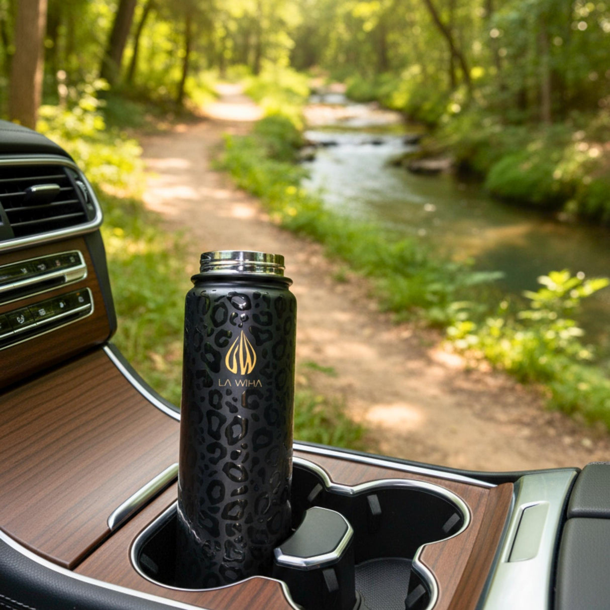 NOIR LEOPARD | 24OZ BOTTLE WITH STRAW LID