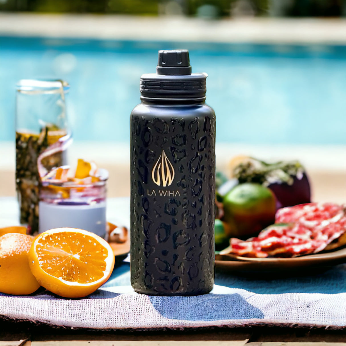 NOIR LEOPARD | 32OZ BOTTLE WITH SPORT LID