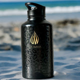 NOIR LEOPARD 64OZ | HALF GALLON BOTTLE WITH STRAW LID