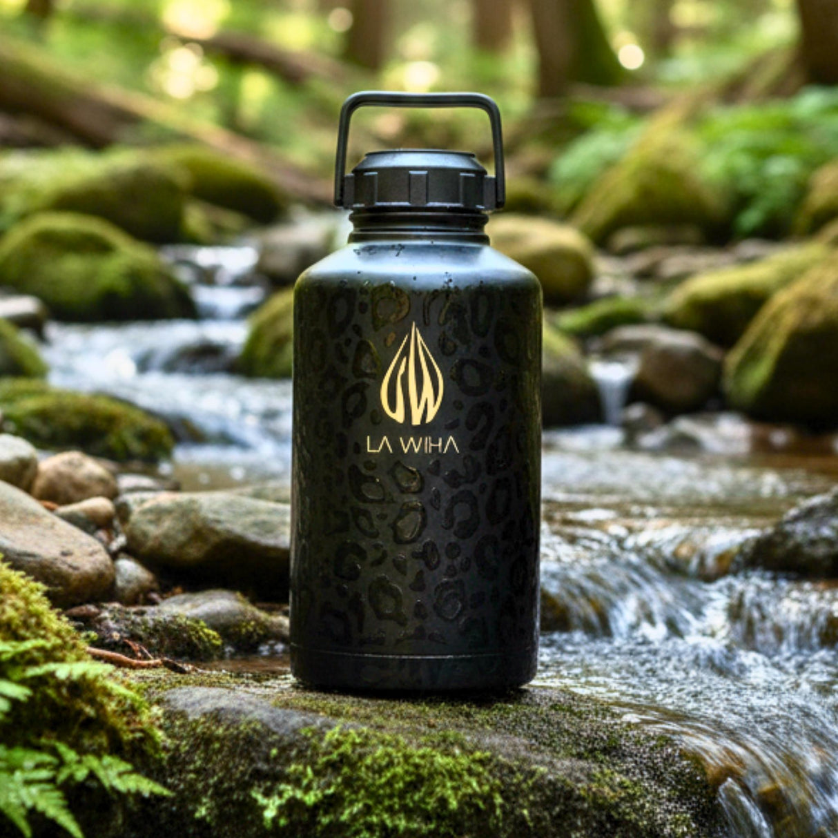 NOIR LEOPARD 64OZ | HALF GALLON BOTTLE WITH HANDLE LID