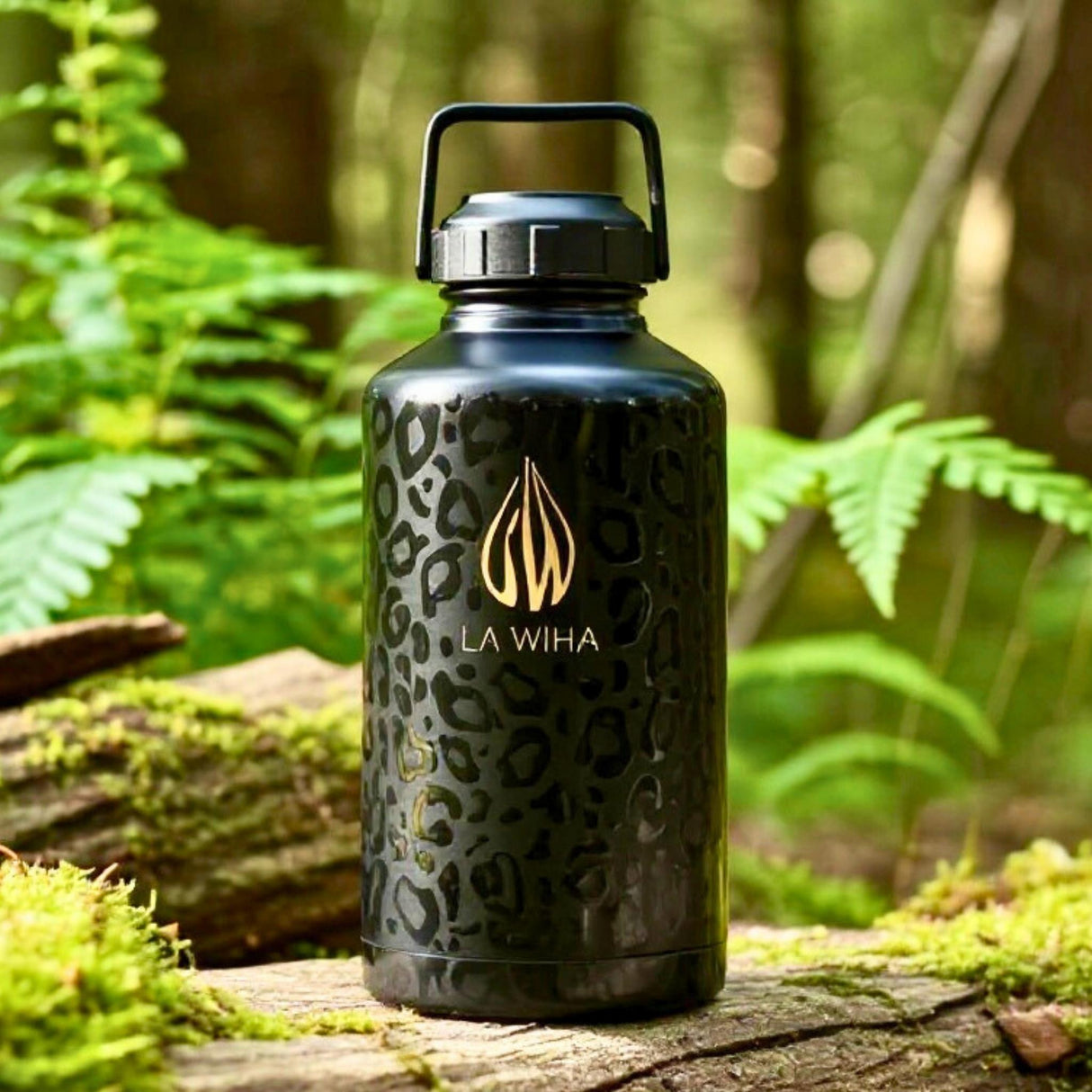NOIR LEOPARD 64OZ | HALF GALLON BOTTLE WITH HANDLE LID